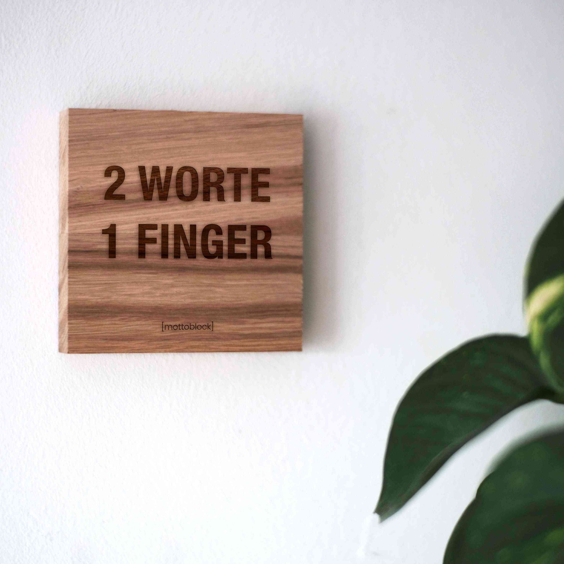 mottoblock | 2 Worte, 1 Finger