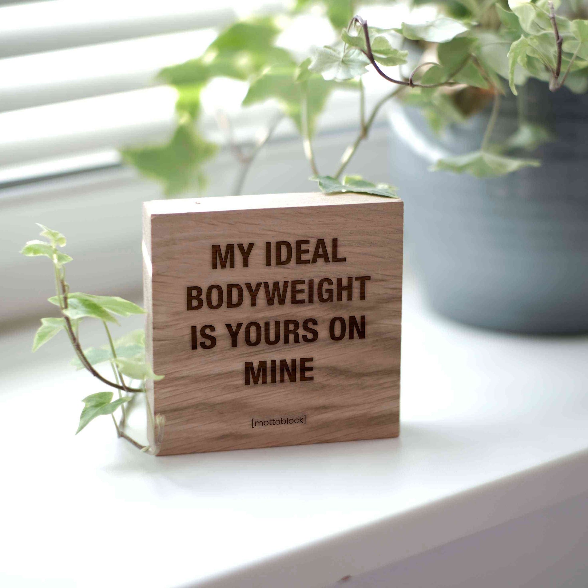 mottoblock | Ideal Bodyweight: Yours on Mine